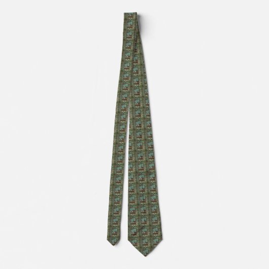 Westerne Cowboy Prayer Mannen Necktie Stropdas (Achterkant)