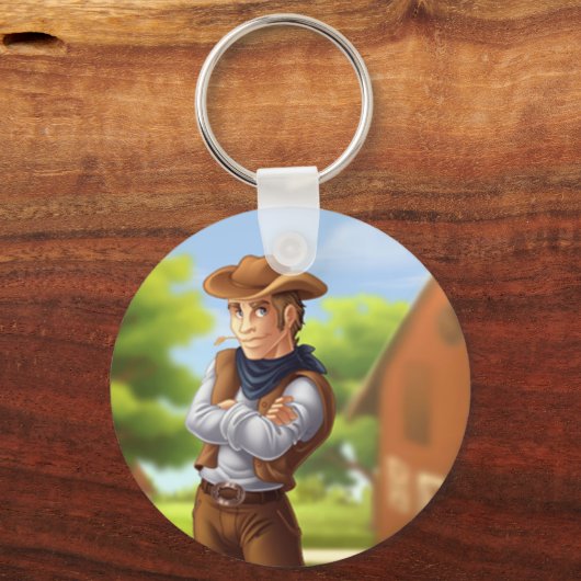 Westerne Cowboy Promotie Sleutelhanger (Voorkant)