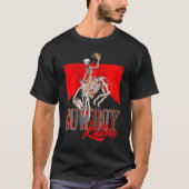 Westerne Cowboy Punchy Cowboy Killers Skull Skelet T-shirt (Voorkant)