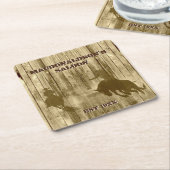 Westerne cowboy ranch themed kartonnen onderzetters (Schuin)