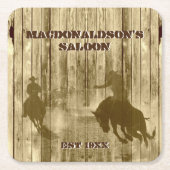 Westerne cowboy ranch themed kartonnen onderzetters (Voorkant)