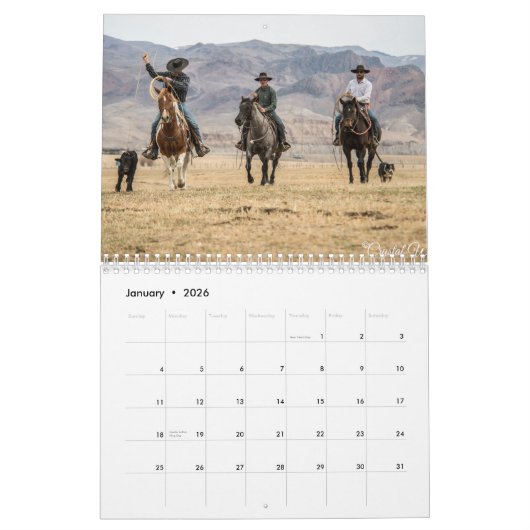 Westerne Cowboy Ranching Calendar Kalender (Jan 2026)