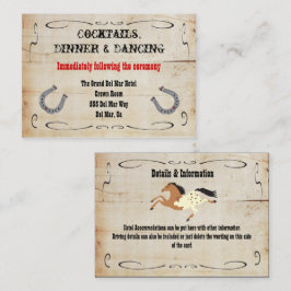 Westerne Cowboy Receptie Behuizing Kaart Invoegen