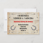 Westerne Cowboy Receptie Info Details Kaart (Voorkant)