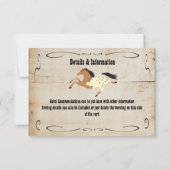 Westerne Cowboy Receptie Info Details Kaart (Achterkant)