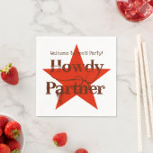 Westerne Cowboy Red Star Birthday Party Napkins Servet (Insitu)