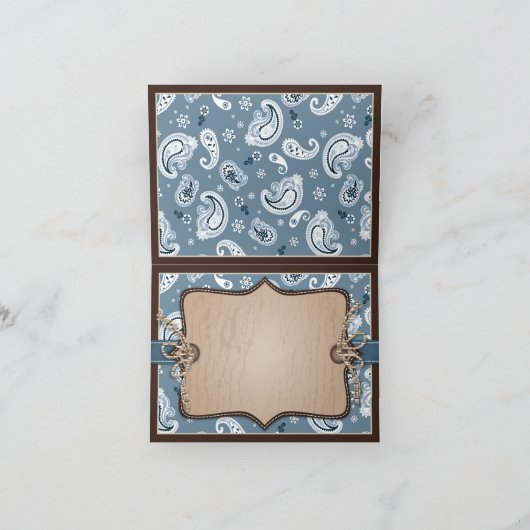 Westerne Cowboy Rocking Horse Bandanna Bedankt (Binnen)