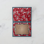 Westerne Cowboy Rocking Horse Bandanna Hartelijk d Bedankkaart (Binnen)