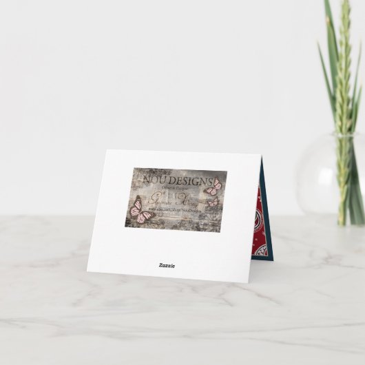 Westerne Cowboy Rocking Horse Bandanna Hartelijk d Bedankkaart (Achterkant)