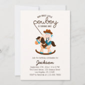 Westerne Cowboy Rocking Horse Boy Verjaardag Kaart (Voorkant)