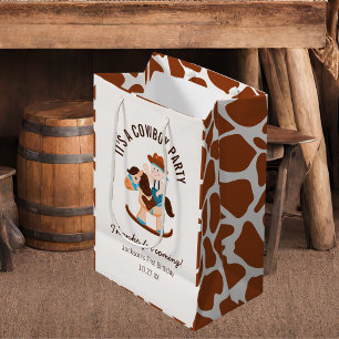 Westerne Cowboy Rocking Horse Boy Verjaardag Medium Cadeauzakje