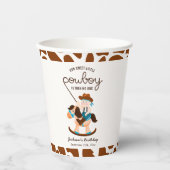 Westerne Cowboy Rocking Horse Boy Verjaardag Papieren Bekers (Voorkant)