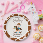 Westerne Cowboy Rocking Horse Boy Verjaardag Papieren Bordje (Feest)