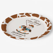 Westerne Cowboy Rocking Horse Boy Verjaardag Papieren Bordje (Gekanteld)