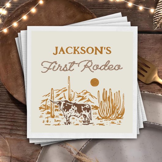  Westerne Cowboy Rodeo 1e verjaardag servetten