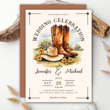 Westerne Cowboy Rodeo Boots Country Wedding