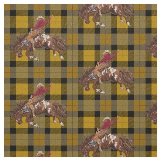 Westerne Cowboy-Rodeo Bronco Buster Stof (Swatch)