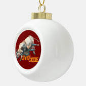 Westerne Cowboy Rodeo Bull Keramische Bal Ornament (Rechts)