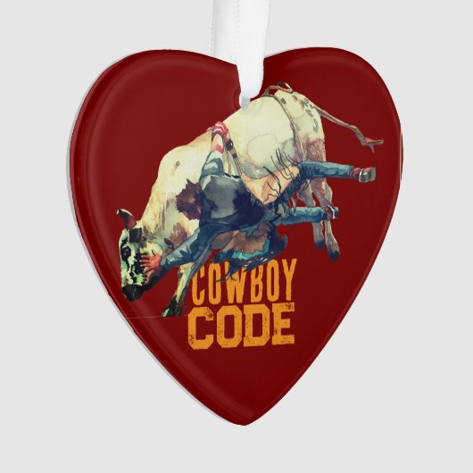 Westerne Cowboy Rodeo Bull Ornament (voorkant)