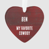 Westerne Cowboy Rodeo Bull Ornament (achterkant)