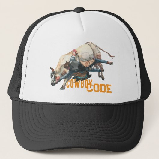 Westerne Cowboy Rodeo Bull Trucker Pet (Voorkant)