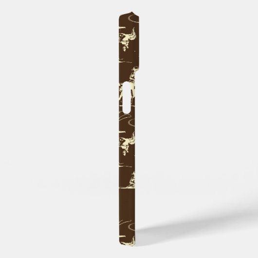 Westerne Cowboy Rodeo, gepersonaliseerd donker bru Case-Mate iPhone Case (Achterkant / Rechts)