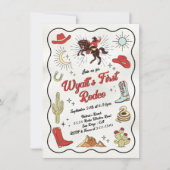 Westerne Cowboy Rodeo handgetekende Verjaardag Kaart (Voorkant)