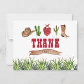 Westerne cowboy Rodeo - Hartelijk dank Bedankkaart (Voorkant)