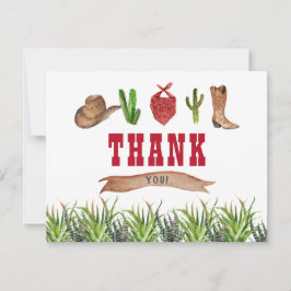 Westerne cowboy Rodeo - Hartelijk dank Bedankkaart