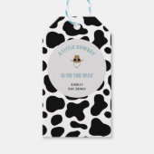 Westerne Cowboy Rodeo Koe Print Boy Baby shower Cadeaulabel (Voorkant)