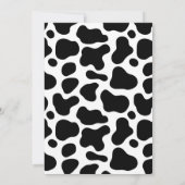 Westerne Cowboy Rodeo Koe Print Boy Baby shower Kaart (Achterkant)