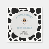 Westerne Cowboy Rodeo Koe Print Boy Baby shower Servet (Voorkant)