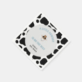 Westerne Cowboy Rodeo Koe Print Boy Baby shower Servet (Hoek)