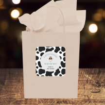 Westerne Cowboy Rodeo Koe Print Boy Baby shower