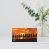 Westerne Cowboy Rodeo Roundup Wild West Business C Visitekaartje (Staand voorkant)