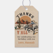  Westerne Cowboy Rodeo Verjaardag Cadeau Labels Cadeaulabel (Voorkant)