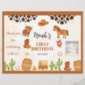 Westerne Cowboy Rodeo Verjaardag Chip Bag Wrapper Flyer (Voorkant)