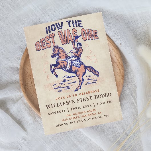 Westerne Cowboy Rodeo Verjaardag Hoe de beste was  Kaart
