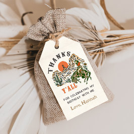 Westerne Cowboy Rodeo verjaardagscadeau Labels Cadeaulabel