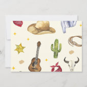 Westerne Cowboy Rodeo Verjaardagsfeestfoto Kaart (Achterkant)