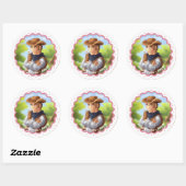 Westerne Cowboy Ronde Sticker (Vel)