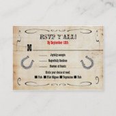Westerne Cowboy RSVP Enclosure Kaart Insert (Voorkant)