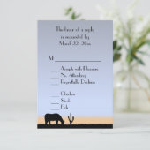 Westerne Cowboy RSVP met menukeuze (Staand voorkant)