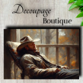 Westerne Cowboy Rust in Rustieke Herfst Decoupage Tissuepapier