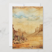  Westerne Cowboy Rustic Country Wedding Kaart (Achterkant)
