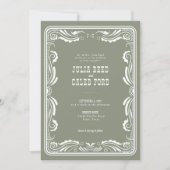  Westerne Cowboy Rustic Country Wedding Kaart (Voorkant)