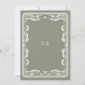  Westerne Cowboy Rustic Country Wedding Kaart (Achterkant)