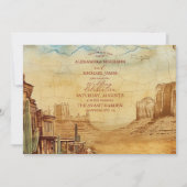Westerne Cowboy Rustic Country Wedding Kaart (Voorkant)