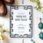 Westerne Cowboy Rustic Country Wedding Kaart<br><div class="desc">Westerne Cowboy Rustic Country Wedding Invitation</div>