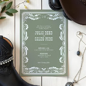  Westerne Cowboy Rustic Country Wedding Kaart